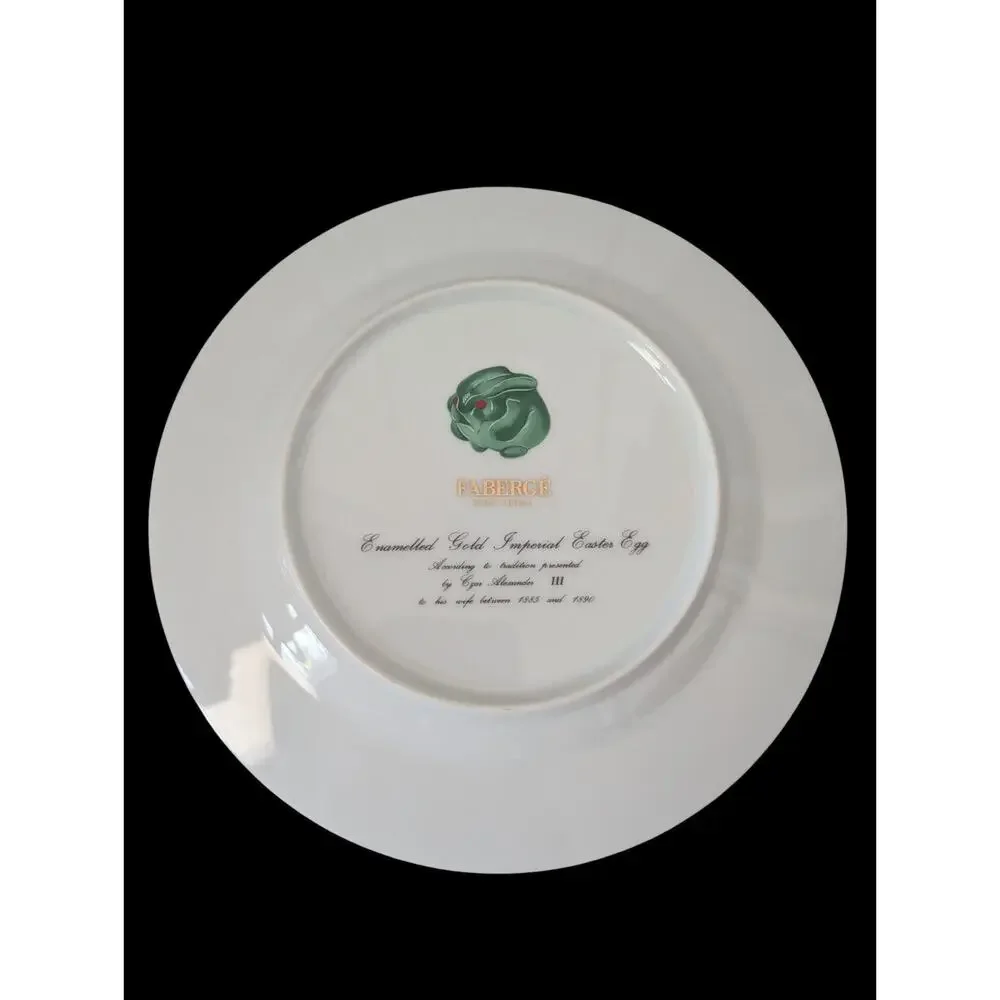 Faberge Imperial Egg Collection Salad Plates Set Of 4 Gold Trim Fine China Japan